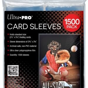 Ultra Pro - Clear Card Sleeves for Standard Size Trading Cards - 1500 Total, Polypropylene Material
