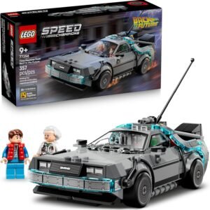 LEGO Speed Champions Time Machine from Back to The Future Building Toy for Kids - Pretend Play & Display Car Toy