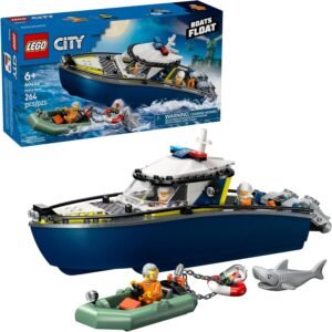 LEGO City Police Boat Chase Building Toy for Kids - Pretend Play Set for Boys & Girls, Ages 6+