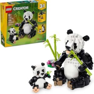 LEGO Creator 3 in 1 Wild Animals Panda Family - Building Toy Kit for Kids with 3 Building Options, Panda, Penguin , Ora